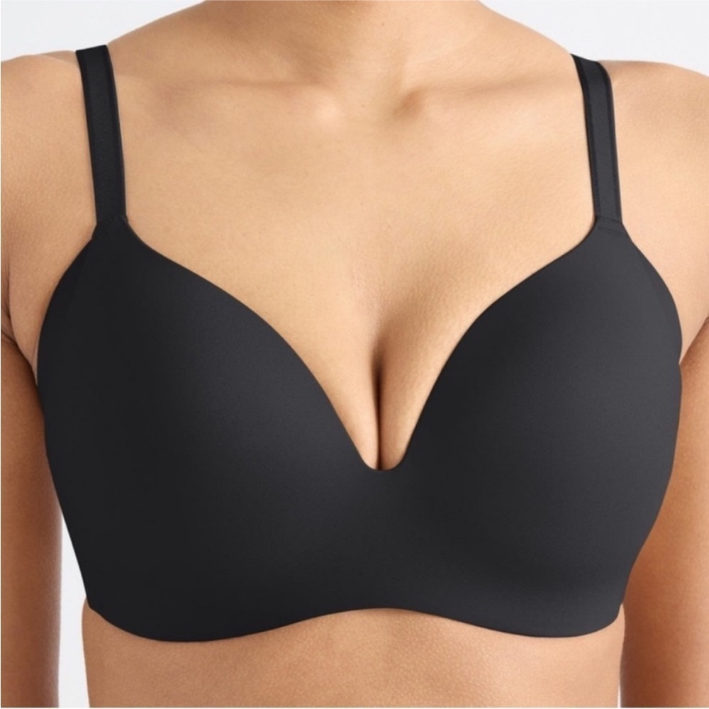 KNIX Wingwoman contour Black Bra size 36G wireless adjustable straps molded cups